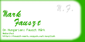 mark fauszt business card