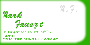 mark fauszt business card